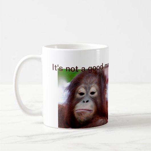 Grumpy Orangutan Animal Face Koffiemok (Links)