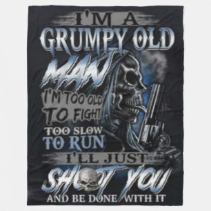 GRUMPY OUD MAN FLEECE DEKEN