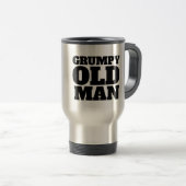 GRUMPY OUD MAN STAINLESS STEEL COFFEE REVEL MUG REISBEKER (Voorkant rechts)