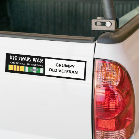GRUMPY OUD VETERAN BUMPERSTICKER (Op Truck)