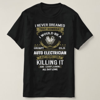 Grumpy oude auto elektricien t-shirt