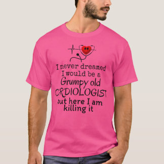 Grumpy oude cardioloog Grappige cardiologie van de T-shirt
