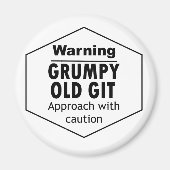 Grumpy oude Git Grappig Magneet (Voorkant)