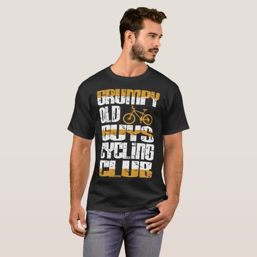 Grumpy oude jongens Cycling Club Attitude Gift T-shirt (Voorkant volledig)