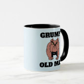 GRUMPY OUDE MAN BULLDOG COFFEE MOK (Voorkant rechts)