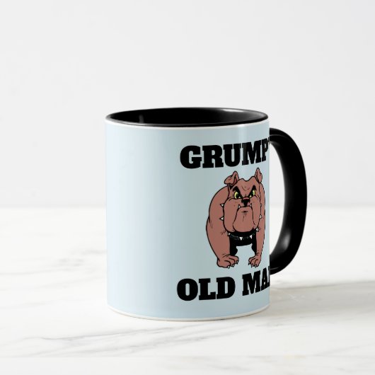 GRUMPY OUDE MAN BULLDOG COFFEE MOK (Voorkant rechts)