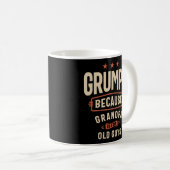 Grumpy oude man opa's trots Vaderdag Koffiemok (Voorkant rechts)