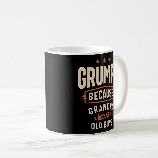 Grumpy oude man opa's trots Vaderdag Koffiemok (Voorkant rechts)