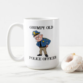 Grumpy oude politieagent koffiemok