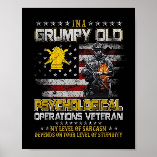 Grumpy Oude Psychologische Operaties Veteraan Vade Poster (Voorkant)