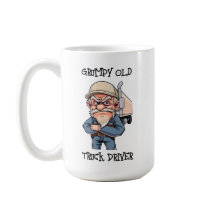 Grumpy oude vrachtwagenchauffeur