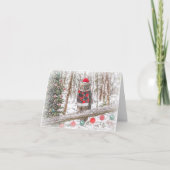 Grumpy Owl Christmas Notitiekaartje (Voorkant)