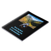 Grumpy Owl Nesting on Monogram Egg Foto Notitieboek (Linkerzijde)