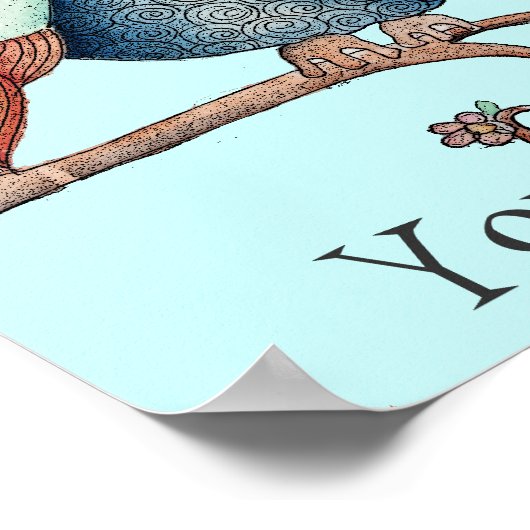 Grumpy Owl Poster voor kinderen (Hoek)