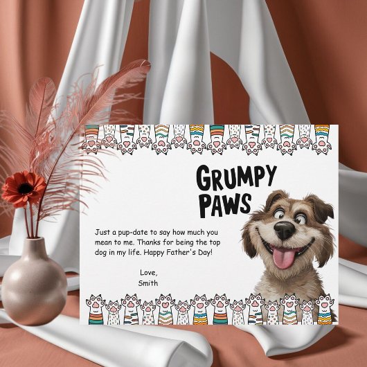 Grumpy Paws Vaderdag Letterhead Briefhoofd