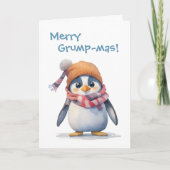 Grumpy Penguin Grinch Christmas Humor Vakantie Kaart (Voorkant)