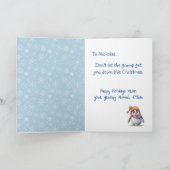 Grumpy Penguin Grinch Christmas Humor Vakantie Kaart (Binnen)