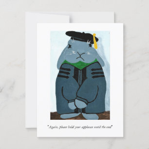 Grumpy PhD Afstuderen Bunny in Regalia Briefkaart
