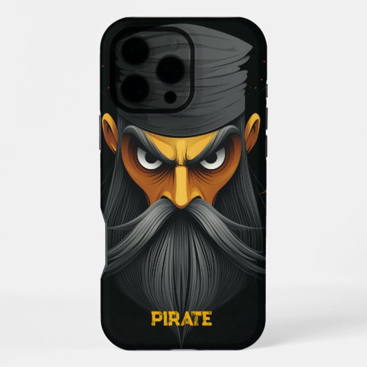 Grumpy Pirate Portrait iPhone Hoesje (Achterkant)