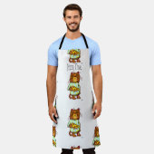 Grumpy Pizza Pet Funny Cat Art Design Schort (Gedragen)