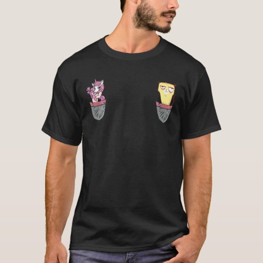 Grumpy Pocket Cat Unicorn Meowgical Caticorn Gift T-shirt (Voorkant)