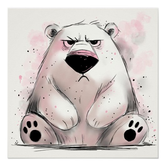 Grumpy Polar-Beer Perfect Poster (Voorkant)