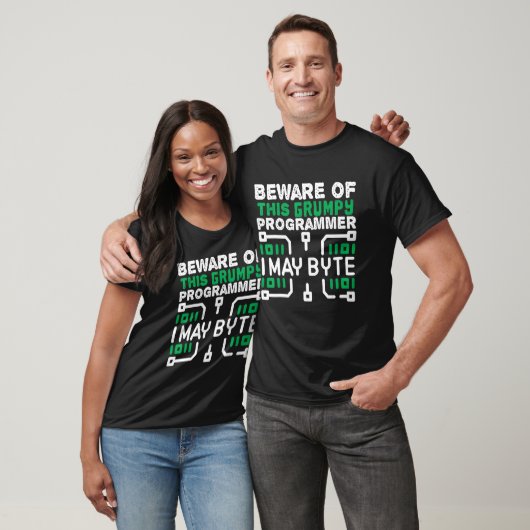 Grumpy programmeur en codering t-shirt (Unisex)