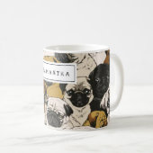Grumpy Pug Dogs gepersonaliseerd Koffiemok (Voorkant rechts)