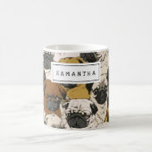 Grumpy Pug Dogs gepersonaliseerd Koffiemok (Center)