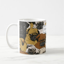 Grumpy Pug Dogs gepersonaliseerd Koffiemok