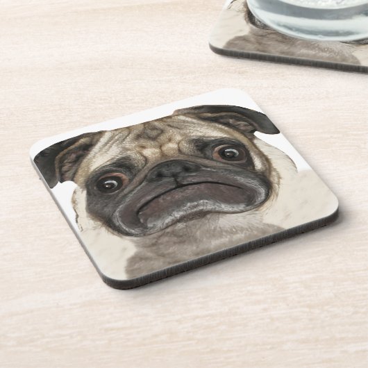 Grumpy Puggy Cadeaus Drankjes Onderzetter (Linkerzijde)