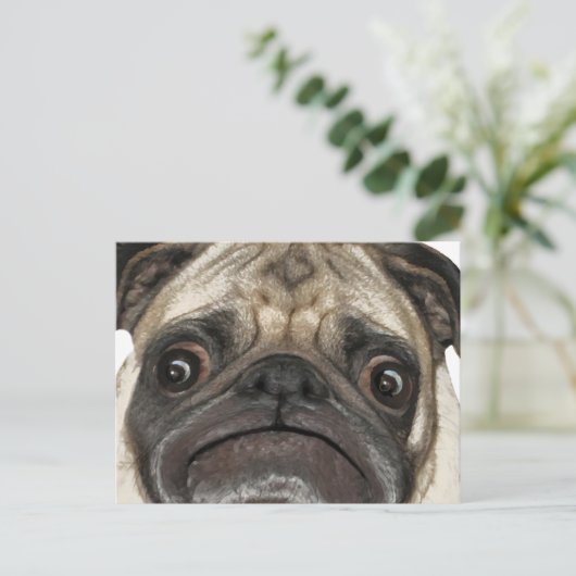 Grumpy Puggy Gifts Briefkaart (Staand voorkant)