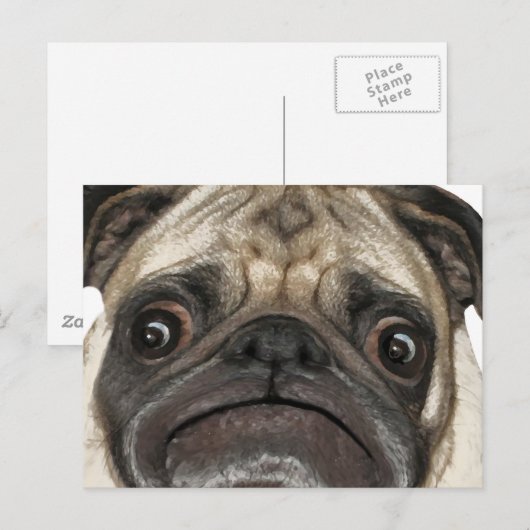 Grumpy Puggy Gifts Briefkaart (Voorkant / Achterkant)