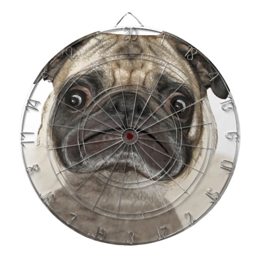 Grumpy Puggy Gifts Dartbord (Voorkant)