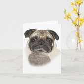 Grumpy Puggy Gifts Kaart (Gele Bloem)