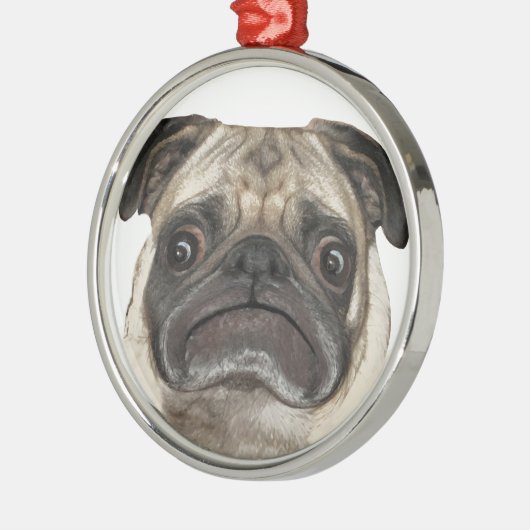 Grumpy Puggy Gifts Metalen Ornament (Links)