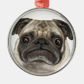 Grumpy Puggy Gifts Metalen Ornament (Voorkant)