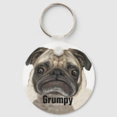 Grumpy Puggy Gifts Sleutelhanger (Voorkant)