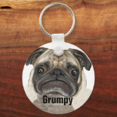 Grumpy Puggy Gifts Sleutelhanger (Voorkant)