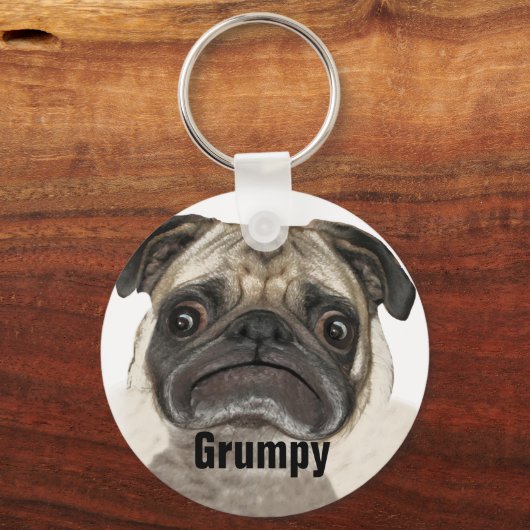 Grumpy Puggy Gifts Sleutelhanger (Voorkant)