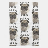 Grumpy Puggy Gifts Theedoek (Verticaal)