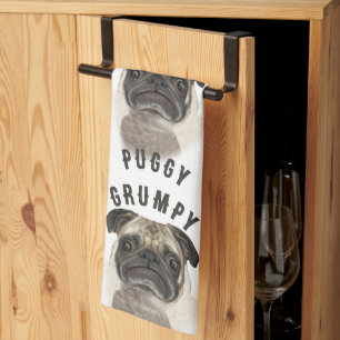Grumpy Puggy Gifts Theedoek