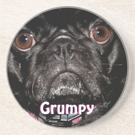 Grumpy Puggy Onderzetters (Voorkant)
