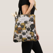 Grumpy Pugs / Funny Cute Pug Dogs Personalized Tote Bag (Dichtbij)