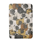 Grumpy Pugs / Funny Cute Pug Dogs Puppies Patroon Badmat (Voorkant Verticaal)