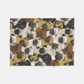 Grumpy Pugs / Funny Cute Pug Dogs Puppies Patroon Fleece Deken (Voorkant (Horizontaal))