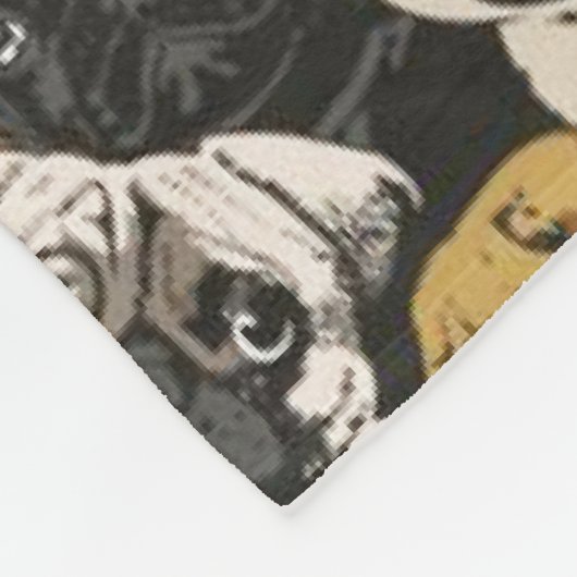 Grumpy Pugs / Funny Cute Pug Dogs Puppies Patroon Fleece Deken (Hoek)