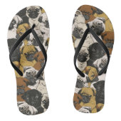 Grumpy Pugs / Funny Cute Pug Dogs Puppies Patroon Teenslippers (Voetbed)