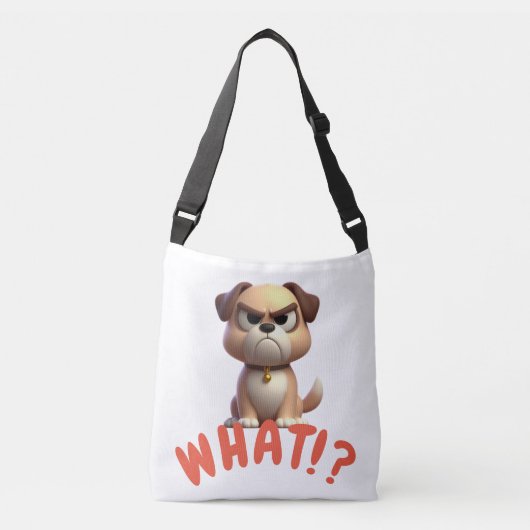 Grumpy Puppy Canvas tas (Voorkant)
