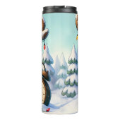 Grumpy rendier heeft koffie nodig thermosbeker (Achterkant)